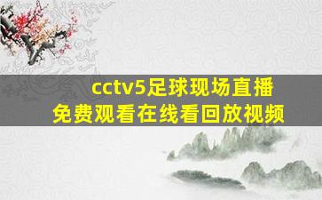 cctv5足球现场直播免费观看在线看回放视频