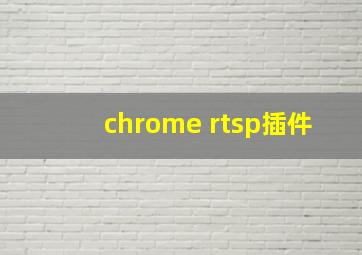 chrome rtsp插件