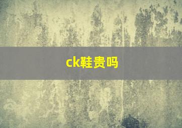 ck鞋贵吗