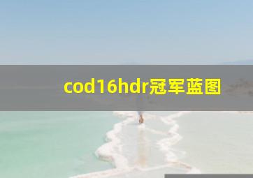 cod16hdr冠军蓝图