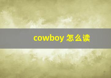 cowboy 怎么读