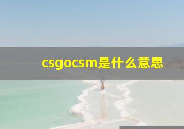 csgocsm是什么意思