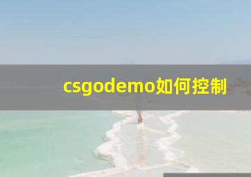 csgodemo如何控制