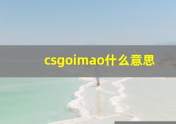 csgoimao什么意思