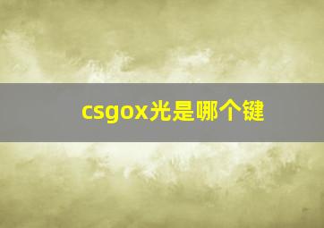 csgox光是哪个键