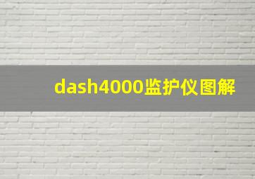 dash4000监护仪图解