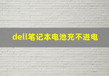 dell笔记本电池充不进电