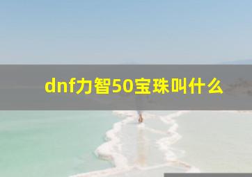 dnf力智50宝珠叫什么