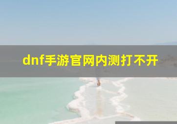 dnf手游官网内测打不开