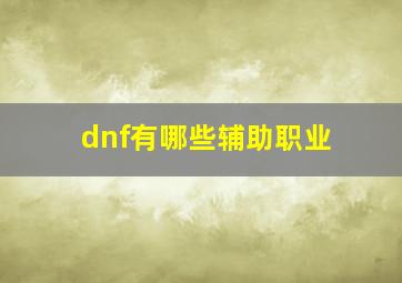 dnf有哪些辅助职业