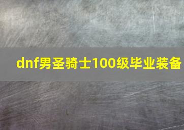 dnf男圣骑士100级毕业装备