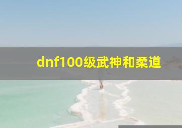 dnf100级武神和柔道