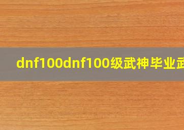 dnf100dnf100级武神毕业武器