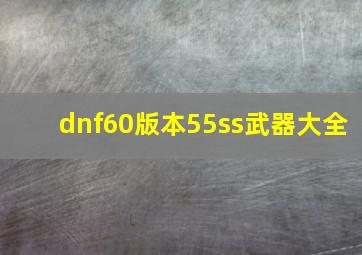 dnf60版本55ss武器大全