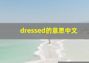 dressed的意思中文