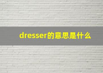 dresser的意思是什么