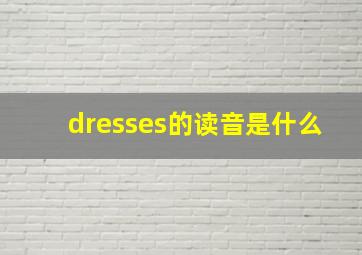 dresses的读音是什么