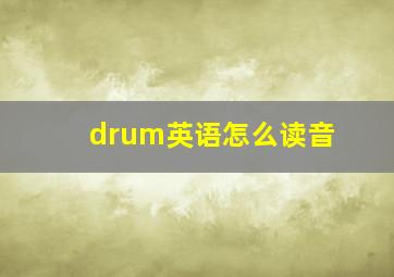 drum英语怎么读音