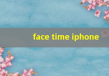 face time iphone