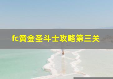 fc黄金圣斗士攻略第三关