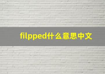 filpped什么意思中文