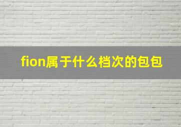 fion属于什么档次的包包