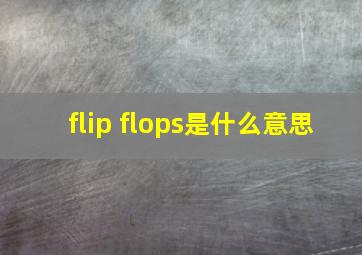 flip flops是什么意思