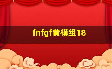 fnfgf黄模组18+