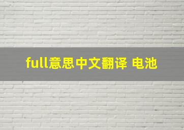 full意思中文翻译 电池