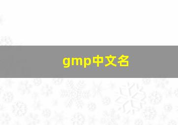 gmp中文名