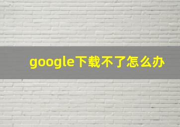 google下载不了怎么办