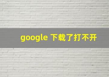 google 下载了打不开