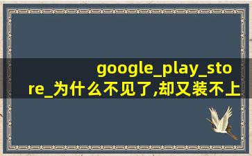 google_play_store_为什么不见了,却又装不上?