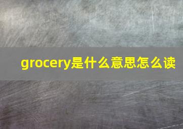 grocery是什么意思怎么读