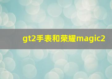 gt2手表和荣耀magic2