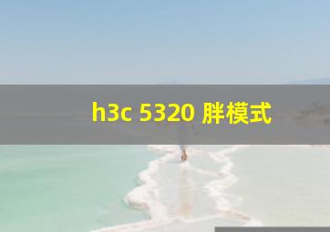 h3c 5320 胖模式