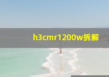 h3cmr1200w拆解