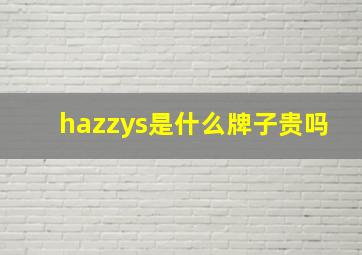 hazzys是什么牌子贵吗