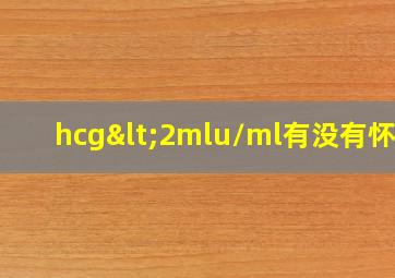 hcg<2mlu/ml有没有怀孕