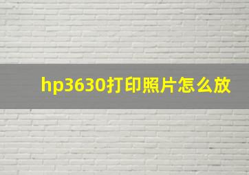 hp3630打印照片怎么放