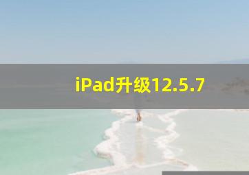 iPad升级12.5.7