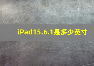 iPad15.6.1是多少英寸