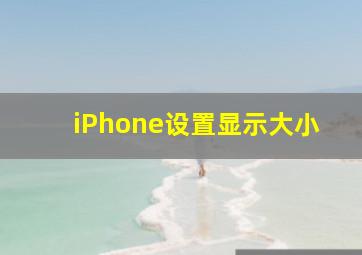 iPhone设置显示大小