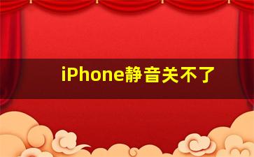 iPhone静音关不了