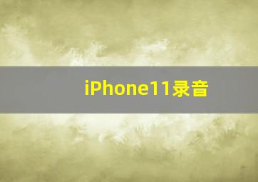 iPhone11录音