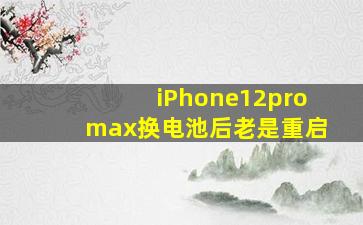 iPhone12promax换电池后老是重启