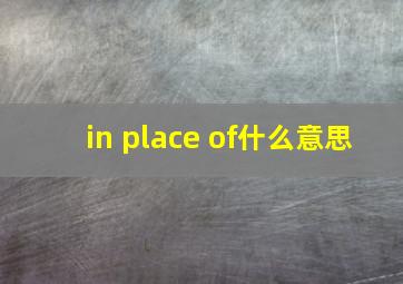 in place of什么意思