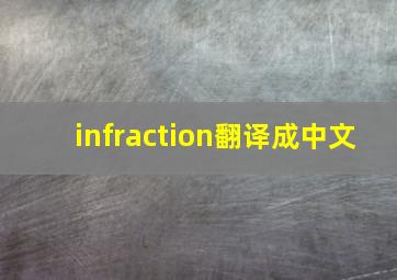 infraction翻译成中文