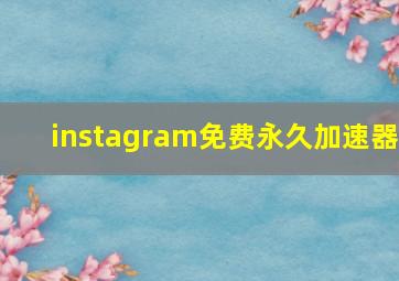 instagram免费永久加速器