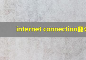 internet connection翻译